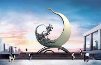 十堰郧西区七夕文化广场雕塑